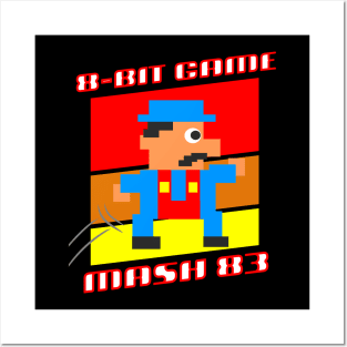 Funny Pixel Art Cute Kawaii 8-Bit Game Mash 83 80s 90s classic vintage Posters and Art